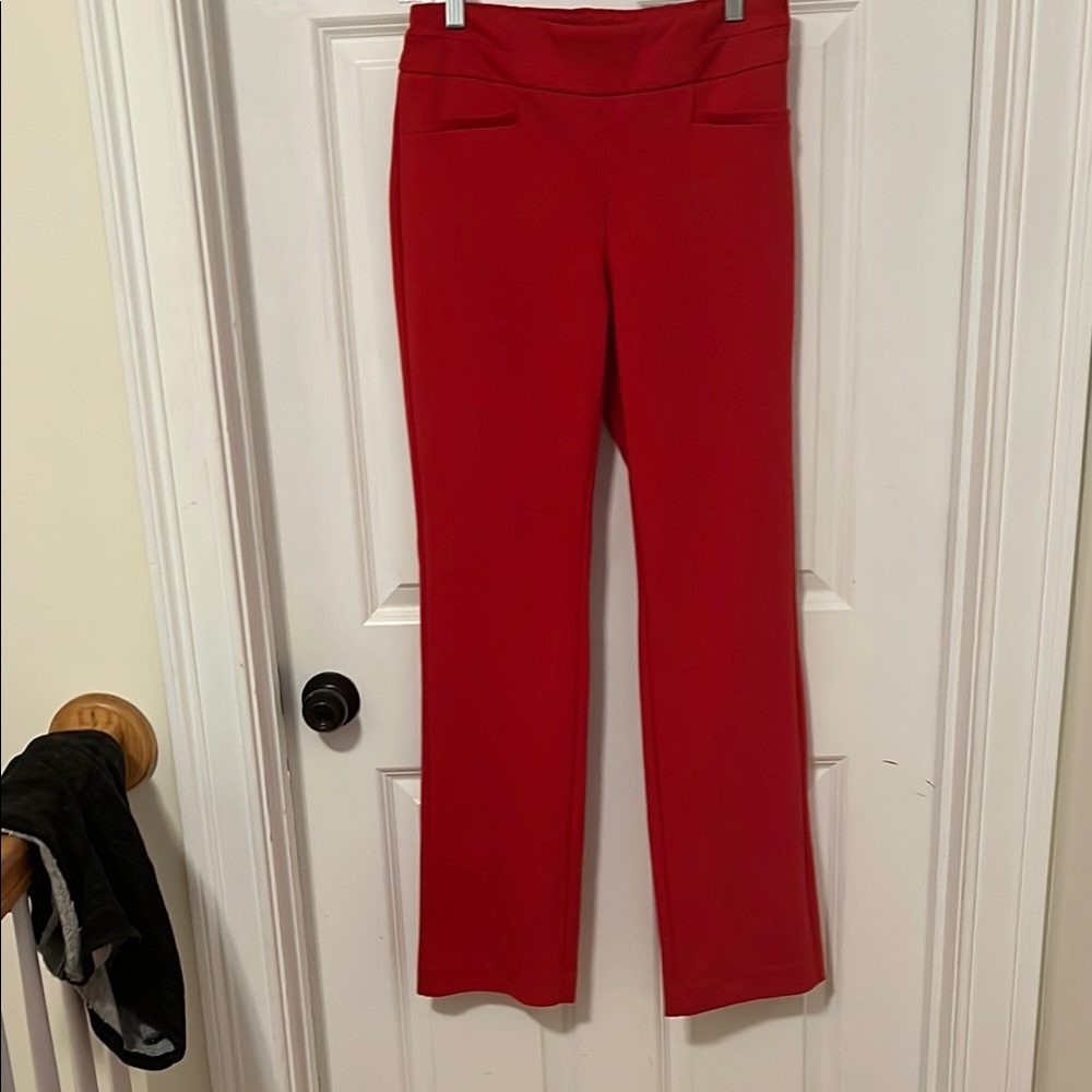 New York & Company Red Straight Leg Pants & Jumpsuits